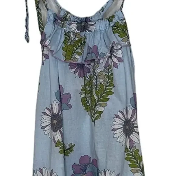 Pink Chicken Girls Blue Floral sundress size 10Y - Picture 4 of 6